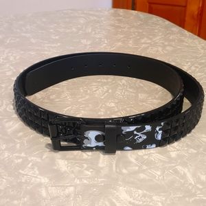 Punk/goth skull belt, 2XL